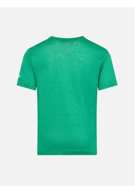 T-shirt in lino con logo SAINT BARTH | ALE0001 ALEX00287F 57 GREEN